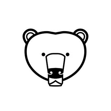 Stylized Bear face Stock Illustration