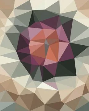 A stylized bear head made of sharp polygon facets in pastel purple, pink an.. 스톡 일러스트