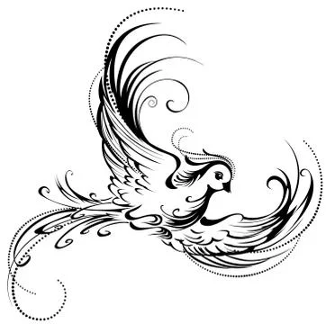 Stylized Bird Stock Illustration