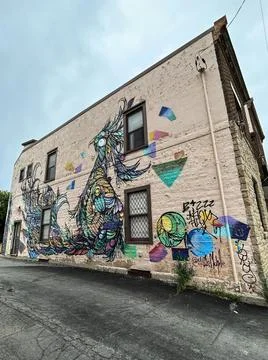 "The stylized bird" Mural Fotos de archivo