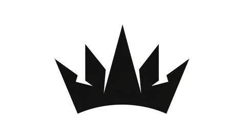 Stylized black crown Illustrazione stock