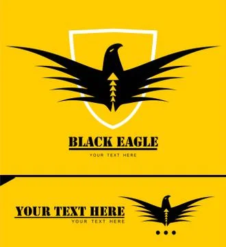 Stylized black eagle Stock Illustration