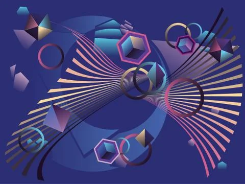 Stylized Blue Background Stock Illustration