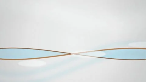 Stylized blue liquid channels drift seamlessly in a minimalist loop Stock Footage 342862182