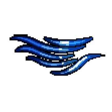 Stylized blue moving lines representing wind and air flow Stock Illustration