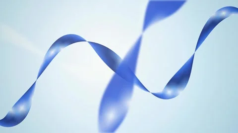Stylized blue ribbon human figures looping seamless motion background Stock Footage 343628119