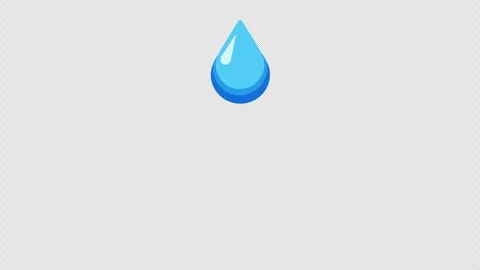 Stylized Blue Water Drip Loop with Alpha Channel Video stock 333193231