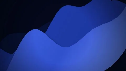 Stylized blue wave shapes slide in a seamless loop Stock Footage 341860425