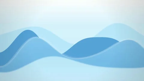 Stylized blue waves flow horizontally in a seamless loop Stock Footage 341666111