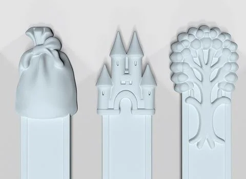 Stylized bookmarks for books with different patterns and animals on an isol.. Illustrazione stock