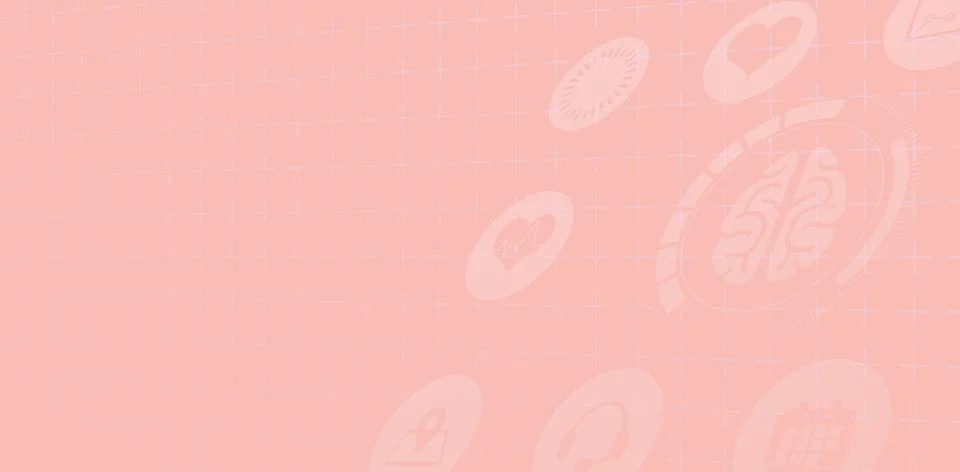 Stylized brain scan icon is floating in flat UI showing neural network, heart, Illustrazione stock