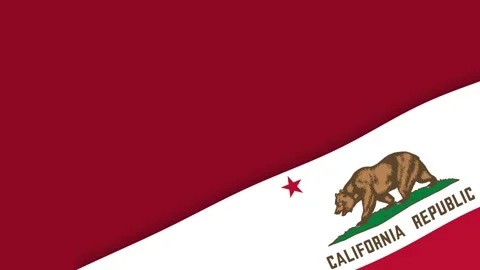 Stylized California Republic Flag Diagonal Motion Graphic Background. Stock Footage 341735108