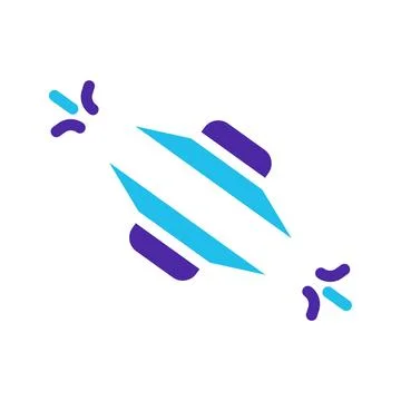 Stylized Candy Shape with Blue and Purple Lines イラスト素材