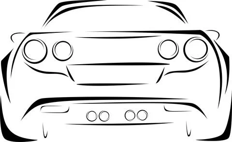 Stylized Car Back 1 Illustrazione stock