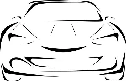 Stylized Car Front 1 Illustrazione stock