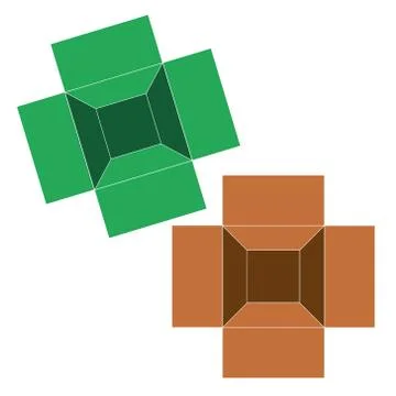 Stylized cardboard boxes Stock Illustration