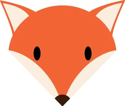 Stylized cartoon head of a fox. Stock-Illustration