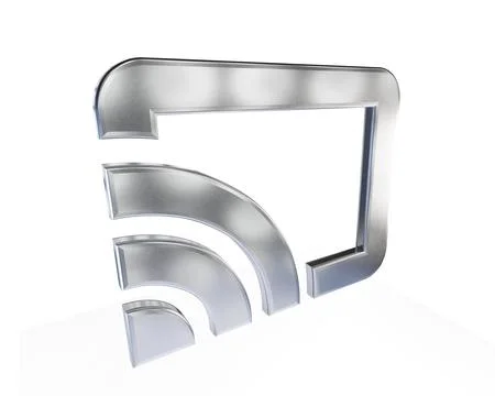 Stylized cast icon for media streaming Stock Illustration