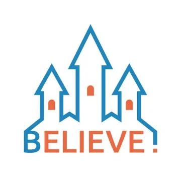 Stylized castle Stock Illustration