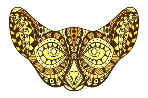 Stylized cat head イラスト素材