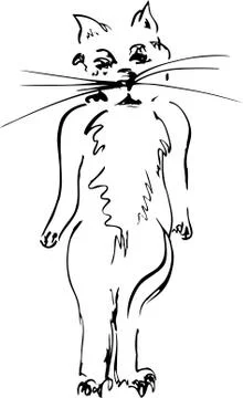 Stylized cat Stock Illustration