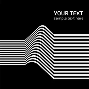 Stylized CD Cover design. Black and white version Stock Illustration