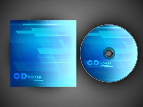 Stylized CD Cover design template. EPS 10. Illustrazione stock