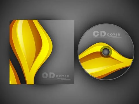 Stylized CD Cover design template. EPS 10. 스톡 일러스트