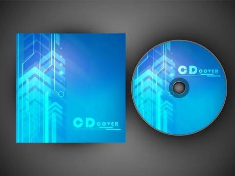 Stylized CD Cover design template. EPS 10. Stock Illustration