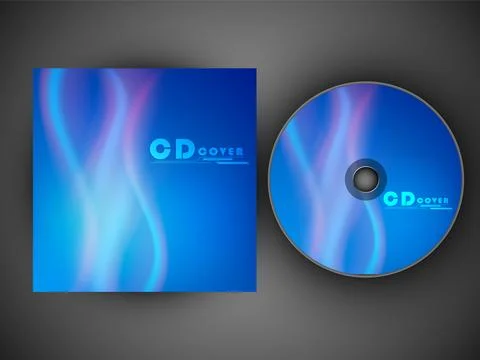 Stylized CD Cover design template. EPS 10. 스톡 일러스트