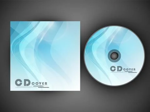 Stylized CD Cover design template. EPS 10. Illustrazione stock