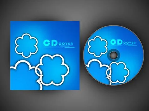 Stylized CD Cover design template. EPS 10. 스톡 일러스트
