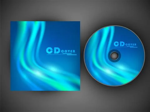 Stylized CD Cover design template. EPS 10. Illustrazione stock