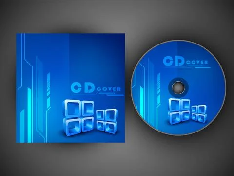 Stylized CD Cover design template. EPS 10. 스톡 일러스트