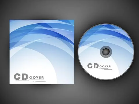 Stylized CD Cover design template. EPS 10. Illustrazione stock
