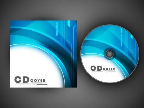 Stylized CD Cover design template. EPS 10. 스톡 일러스트