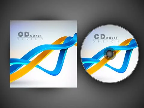 Stylized CD Cover design template. EPS 10. Illustrazione stock