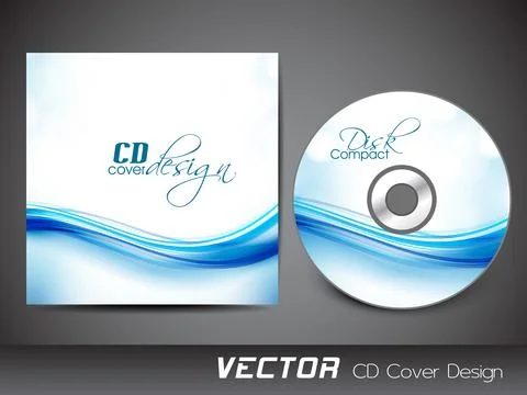 Stylized CD Cover design template. EPS 10. 스톡 일러스트