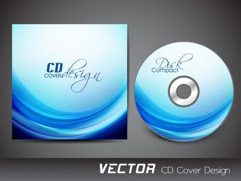 Stylized CD Cover design template. EPS 10. Illustrazione stock