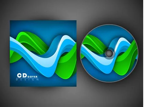 Stylized CD Cover design template. EPS 10. 스톡 일러스트