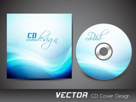 Stylized CD Cover design template. EPS 10. Illustrazione stock