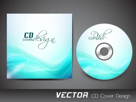 Stylized CD Cover design template. EPS 10. 스톡 일러스트