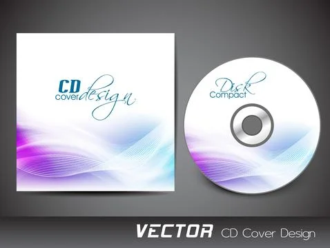 Stylized CD Cover design template. EPS 10. 스톡 일러스트