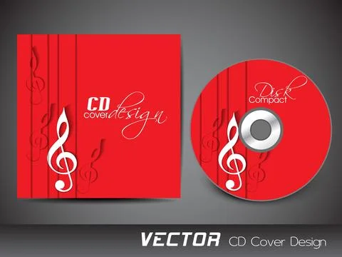 Stylized CD Cover design template. EPS 10. 스톡 일러스트