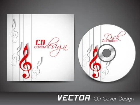 Stylized CD Cover design template. EPS 10. Stock Illustration