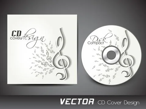 Stylized CD Cover design template. EPS 10. 스톡 일러스트