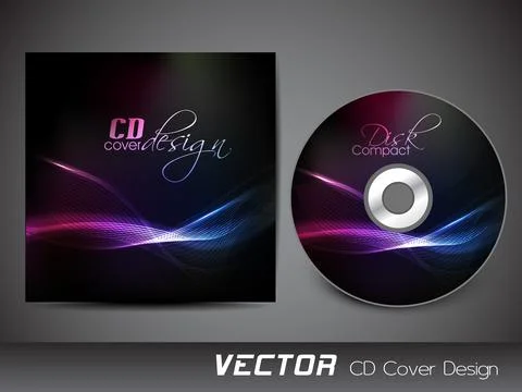 Stylized CD Cover design template. EPS 10. 스톡 일러스트