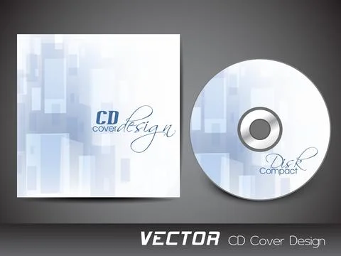 Stylized CD Cover design template. EPS 10. 스톡 일러스트