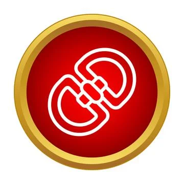 Stylized chain link creating connection symbol icon Stock Illustration