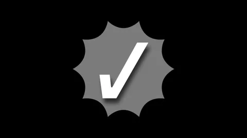 Stylized Check Mark in Burst Shape, 3D Success Icon Animation, Checkmark in.. Stock Footage 307961089